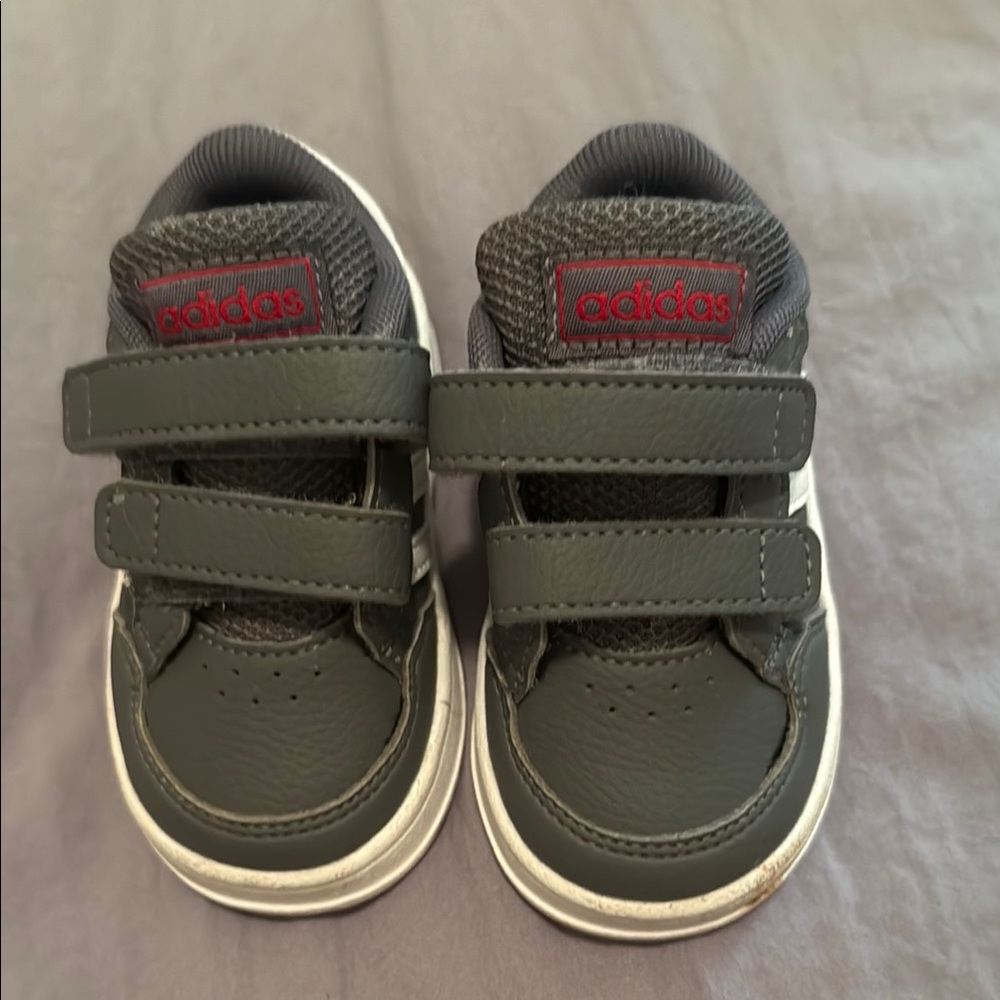 Adidas Black and Gray Sneakers with Velcro Straps